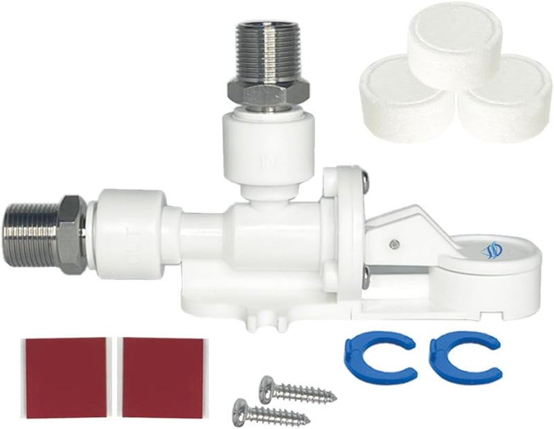 Filtration Warehouse 1/4", 3/8", or High Flow Leak Stop Valve, Automatic Water Shut Off Valve, Leak Detector, Leak Protection for Reverse Osmosis to Full Flow Under Sink Water Filters (3/8" High Flow 1-Pack) - Image 1